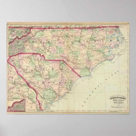 N & S Carolina 2 Poster (Voorkant)