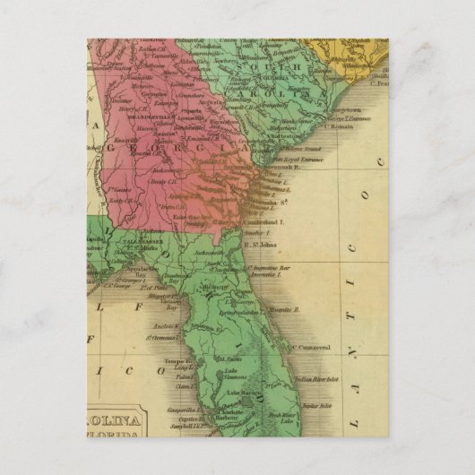 N & S Carolina 3 Briefkaart (Voorkant)