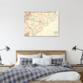 N & S Carolina 3 Canvas Afdruk (Insitu (Slaapkamer))