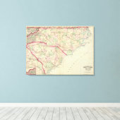 N & S Carolina 3 Canvas Afdruk (Insitu (Houten vloer))