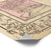 N & S Carolina Map door Mitchell Poster (Hoek)