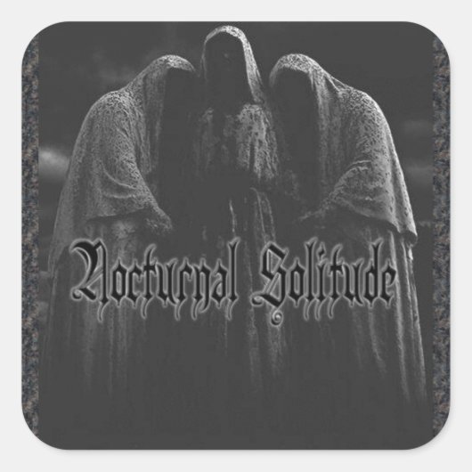 N.S. figuren met capuchon Vierkante Sticker (Voorkant)