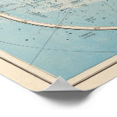 N, S Sternhimmel Celestial Atlas Map Poster (Hoek)