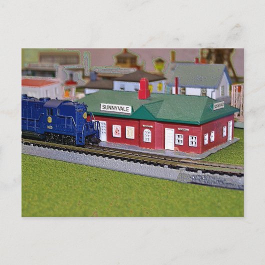 N Scale Model Train Village Briefkaart (Voorkant)
