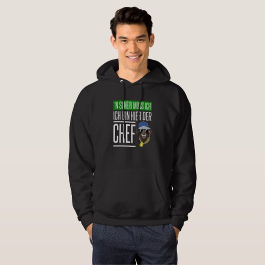 N Scheis Muss Ich Chef Vorgesetzter Vorarbeiter Hoodie (Voorkant volledig)