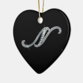 N script "Diamond Bling" Keramisch Ornament (Links)