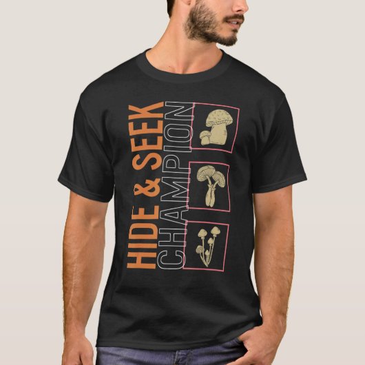 N Seek Champion paddenstoel Fungi Botan verbergen T-shirt (Voorkant)