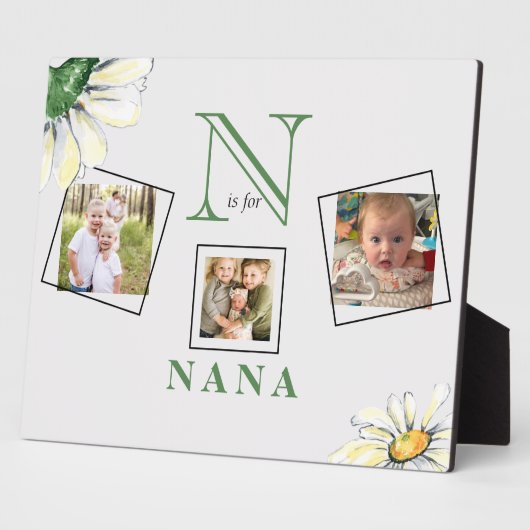 N staat voor Nana 3 Photo Collage Plaque Fotoplaat (Zijkant)