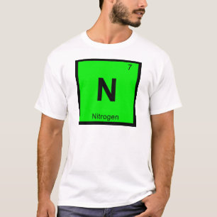 N - Stikstof Chemie Periodiek Systeem Symbool T-shirt