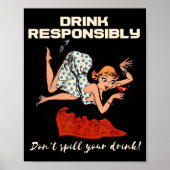 N Up Drinking Shirt Design Don't Sll Drink Resnsib Poster (Voorkant)