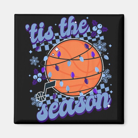 N Utah Jazz Kerst Verwarde Lichten Magneet (Voorkant)