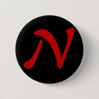 N voor Ninja Ronde Button 5,7 Cm