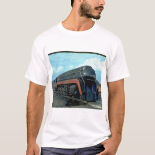 N&W 4-8-4 #611. (trein;hemel;wolken;spoor;)_treine T-shirt