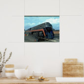 N&W 4-8-4 #611. (trein;sky;wolken;track;)_Trains Poster (Keuken)