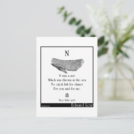 N was een net briefkaart (Staand voorkant)