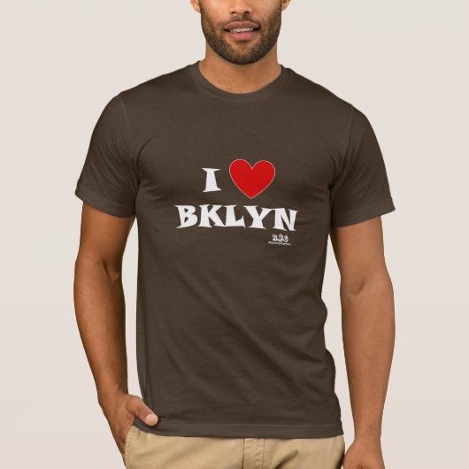 N.Y.E. I Heart Brooklyn Mannen T-shirt (Voorkant)
