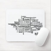 N.Y.E. Kies een woord Muismat (Met muis)