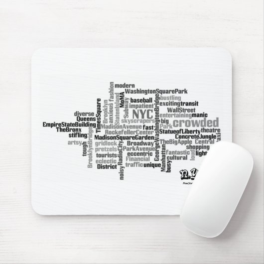 N.Y.E. Kies een woord Muismat (Met muis)