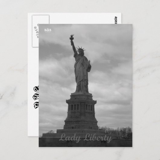 N.Y.E Lady Liberty Briefkaart (Voorkant / Achterkant)