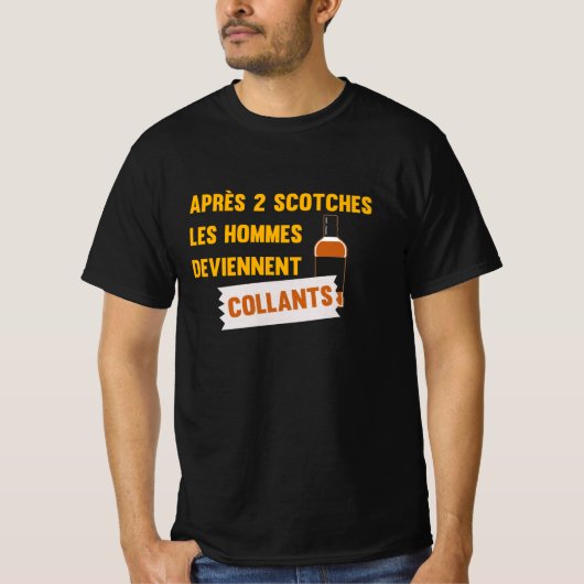 Na 2 Schots worden mannen klevend T-shirt (Voorkant)