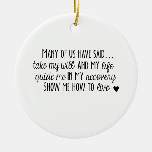 NA 3rd Step Prayer Ornament (Voorkant)