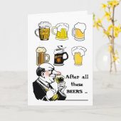 Na al deze bierberen grappige verjaardag kaart (Gele Bloem)