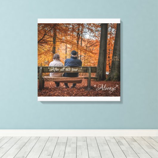 Na al deze tijd... altijd canvas afdruk (Insitu (Houten vloer))