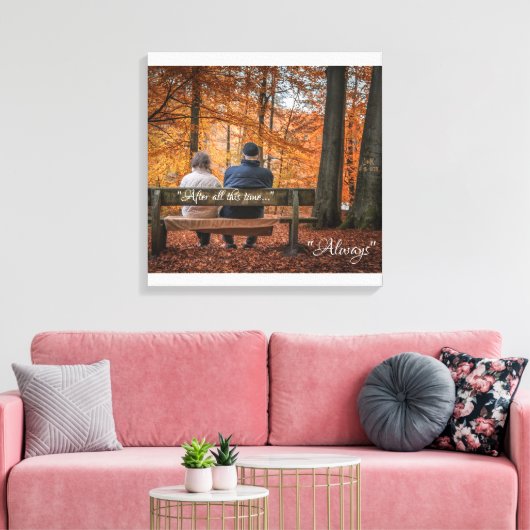 Na al deze tijd... altijd canvas afdruk (Insitu (Woonkamer))