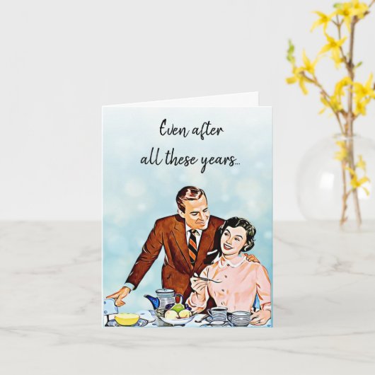 Na al die jaren Jubileum Kaart (Gele Bloem)