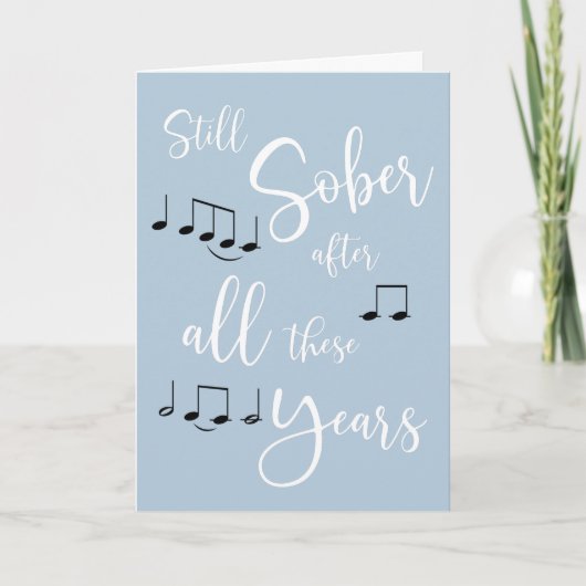 Na al die jaren nog steeds nuchter feestdagen kaart (Voorkant)