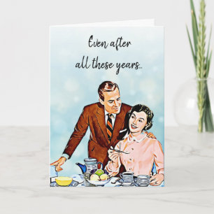 Na al die jaren retro Valentijnsdag Kaart