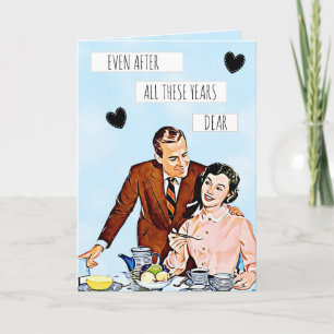 Na al die jaren retro Valentijnsdag Kaart