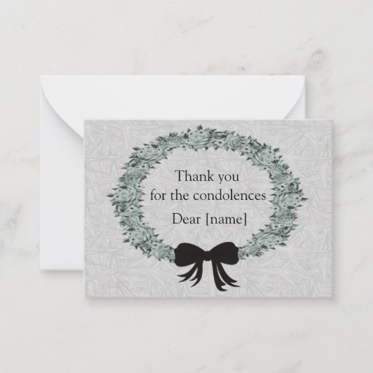 Na begrafenisdank notitiekaartje (Voorkant)