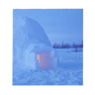 NA, Canada, Manitoba, Churchill. Arctische iglo Notitieblok