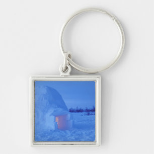 NA, Canada, Manitoba, Churchill. Arctische iglo Sleutelhanger