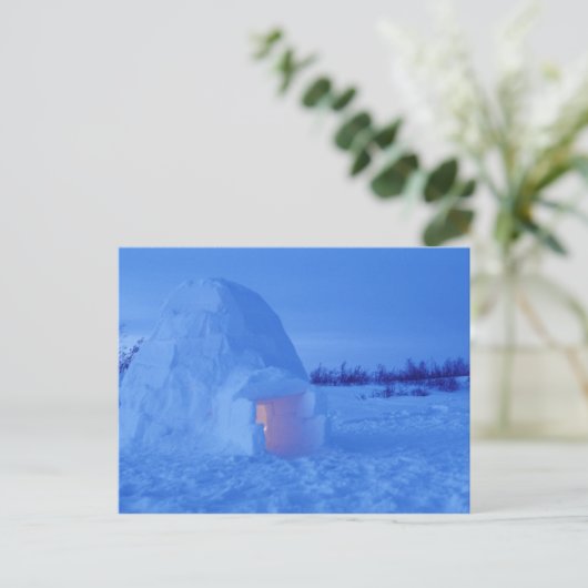 NA, Canada, Manitoba, Churchill. Arctische igloo Briefkaart (Staand voorkant)