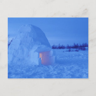 NA, Canada, Manitoba, Churchill. Arctische igloo Briefkaart