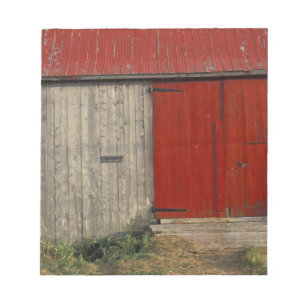 NA, Canada, New Brunswick, Shepody. Rode schuur Notitieblok