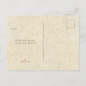 Na ceremonie bruiloft uitnodiging Briefkaart (Achterkant)