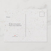 Na ceremonie bruiloft uitnodiging Briefkaart (Achterkant)