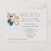 Na ceremonie bruiloft uitnodiging Briefkaart (Voorkant)