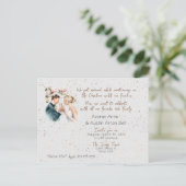 Na ceremonie bruiloft uitnodiging Briefkaart (Staand voorkant)