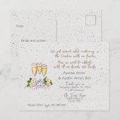 Na ceremonie bruiloft uitnodiging Briefkaart (Voorkant / Achterkant)