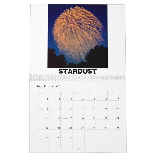 NA DARK CALENDAR KALENDER (Mar 2026)