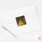 Na de bal vierkante sticker (Envelop)