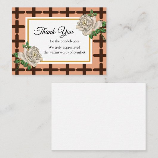 Na de begrafenis bedankt notitiekaartje (Voorkant / Achterkant)