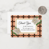 Na de begrafenis bedankt notitiekaartje (Voorkant / Achterkant in situ)