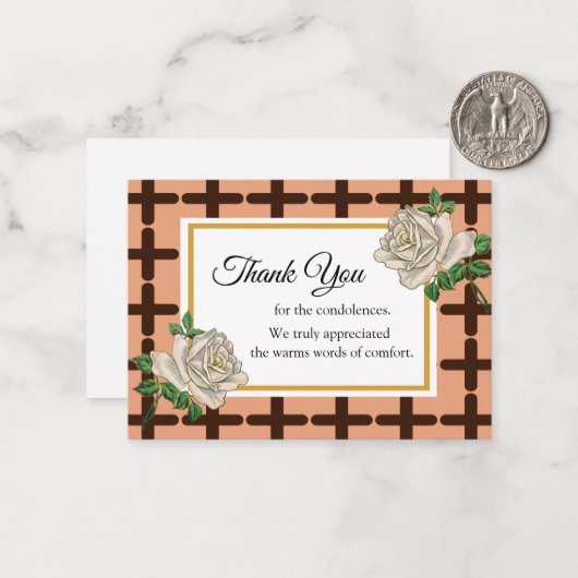 Na de begrafenis bedankt notitiekaartje (Voorkant / Achterkant in situ)