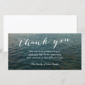 Na de begrafenis Ocean Ripples Memorial Bedankkaart (Voorkant / Achterkant)