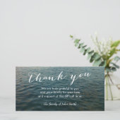 Na de begrafenis Ocean Ripples Memorial Bedankkaart (Staand voorkant)